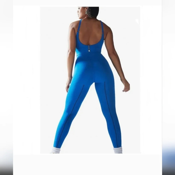 NWT Savage x Fenty by Rihanna Blue Hotline Jumpsuit Plus Size 18-20 - Picture 2 of 11
